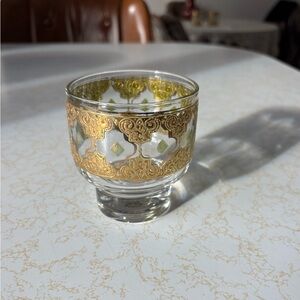 VIDEO Culver Valencia footed green diamond drink glass. Preloved. Good cond!